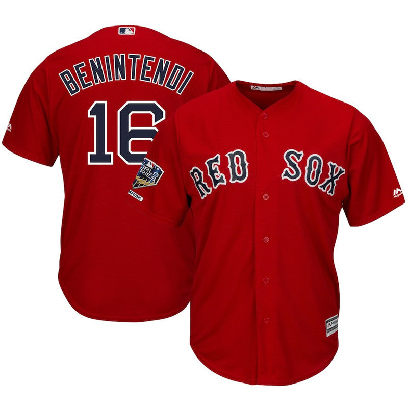 Custom Fan-Made Andrew Benintendi Boston Red Sox #16 Red 2018 Baseball Jersey