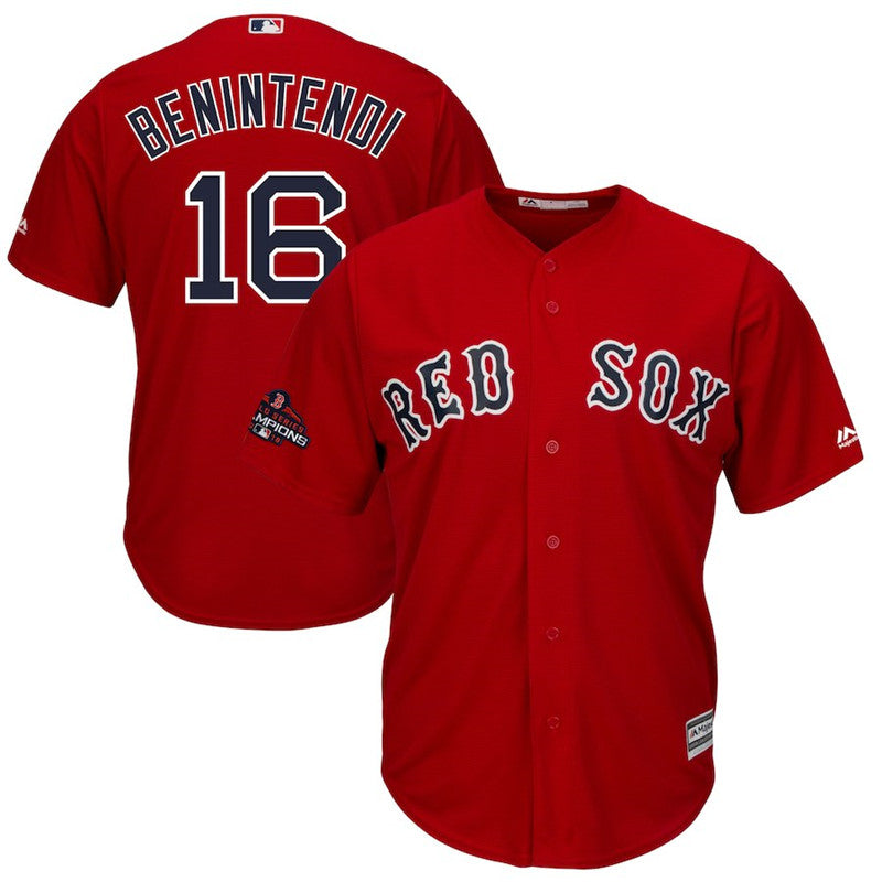 Custom Fan-Made Andrew Benintendi Boston Red Sox #16 Red 2018 Baseball Jersey