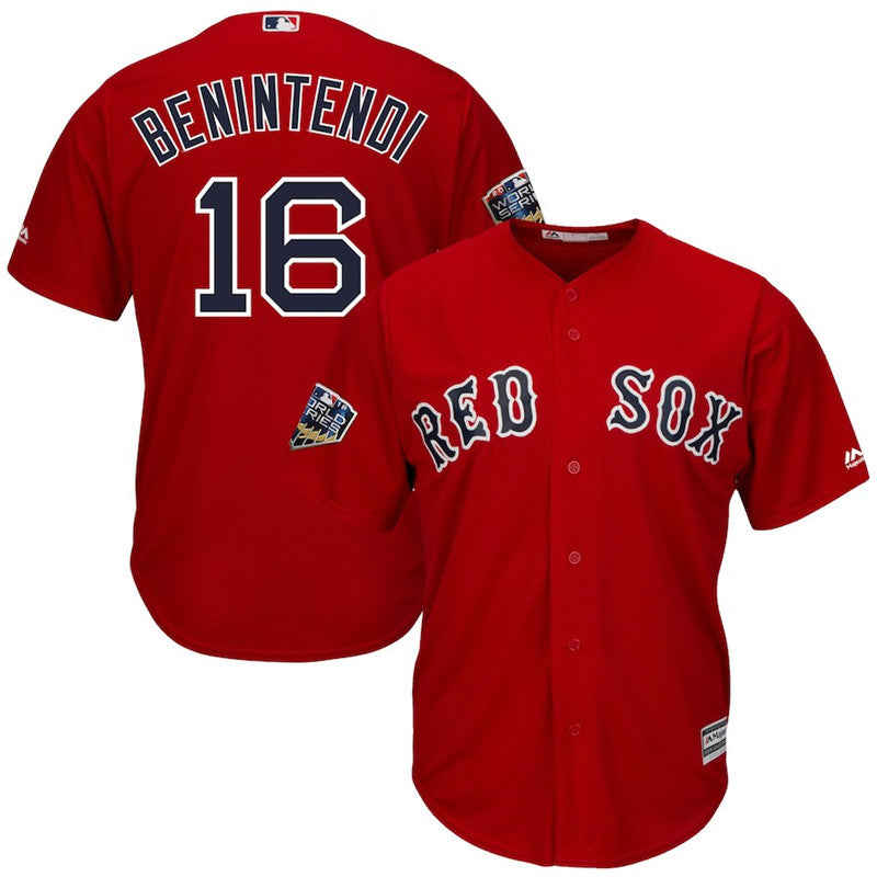 Custom Fan-Made Andrew Benintendi Boston Red Sox #16 Red 2018 Baseball Jersey