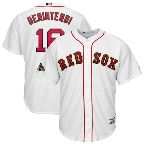 Custom Fan-Made Andrew Benintendi Boston Red Sox #16 Red 2019 Baseball Jersey