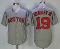 Custom Fan-Made Jackie Bradley Jr Boston Red Sox #19 Grey Baseball Jersey