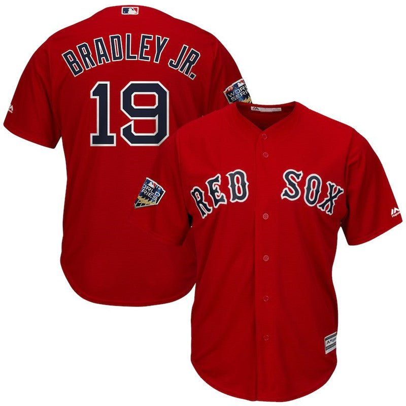 Custom Fan-Made Jackie Bradley Jr Boston Red Sox #19 Red 2018 Baseball Jersey