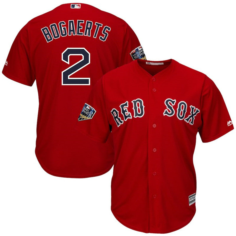 Custom Fan-Made Xander Bogaerts Boston Red Sox #2 Red 2018 Baseball Jersey