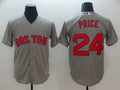 Custom Fan-Made David Price Boston Red Sox #24 Grey Baseball Jersey