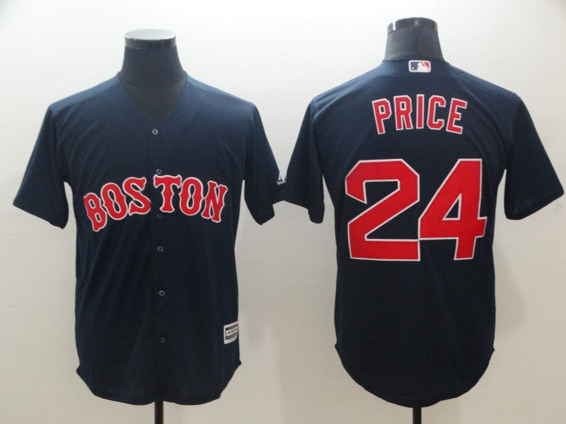 Custom Fan-Made David Price Boston Red Sox #24 Red Baseball Jersey