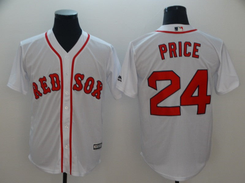 Custom Fan-Made David Price Boston Red Sox #24 Red Baseball Jersey