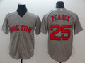 Custom Fan-Made Steve Pearce Boston Red Sox #25 Grey Baseball Jersey
