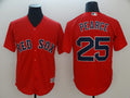 Custom Fan-Made Steve Pearce Boston Red Sox #25 Red Baseball Jersey