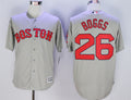 Custom Fan-Made Wade Boggs Boston Red Sox #26 Grey Baseball Jersey