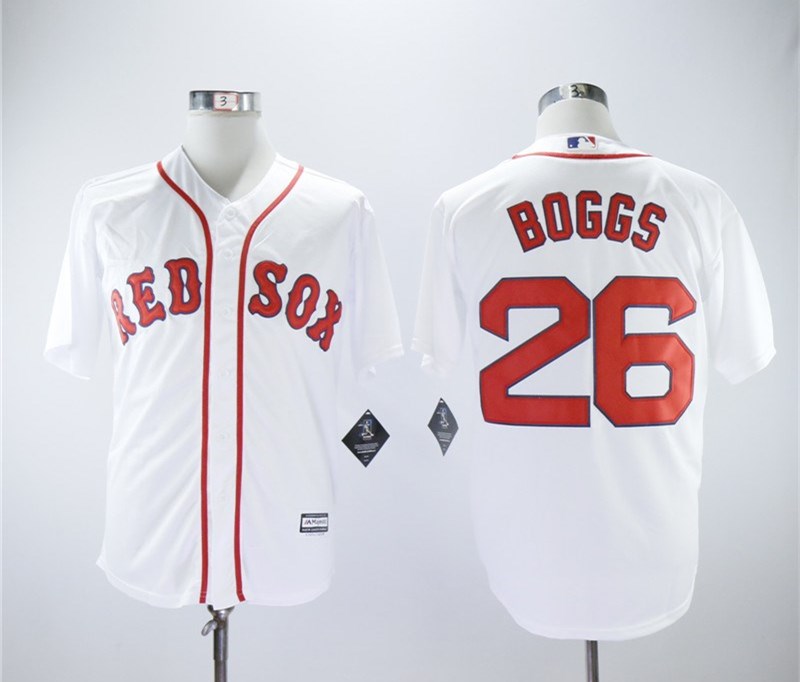 Custom Fan-Made Wade Boggs Boston Red Sox #26 Red Baseball Jersey
