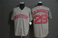Custom Fan-Made J.D. Martinez Gray Boston Red Sox Baseball Jersey Boston Red Sox Grey Baseball Jersey