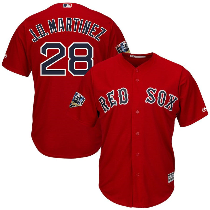 Custom Fan-Made J.D. Martinez Red 2018 Boston Red Sox Baseball Jersey Boston Red Sox Red 2018 Baseball Jersey