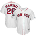 Custom Fan-Made J.D. Martinez White 2018 World Series Champions Boston Red Sox Baseball Jersey Boston Red Sox Red 2018 Baseball Jersey