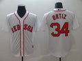 Custom Fan-Made David Ortiz Boston Red Sox #34 Red Baseball Jersey