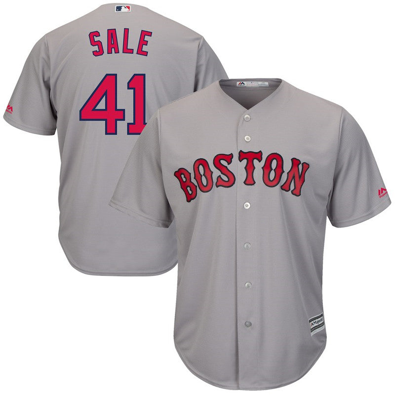 Custom Fan-Made Chris Sale Boston Red Sox #41 Grey Baseball Jersey