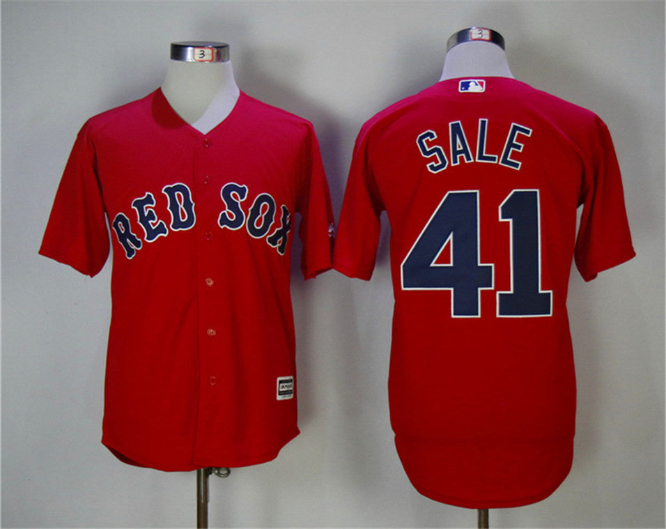 Custom Fan-Made Chris Sale Boston Red Sox #41 Red Baseball Jersey