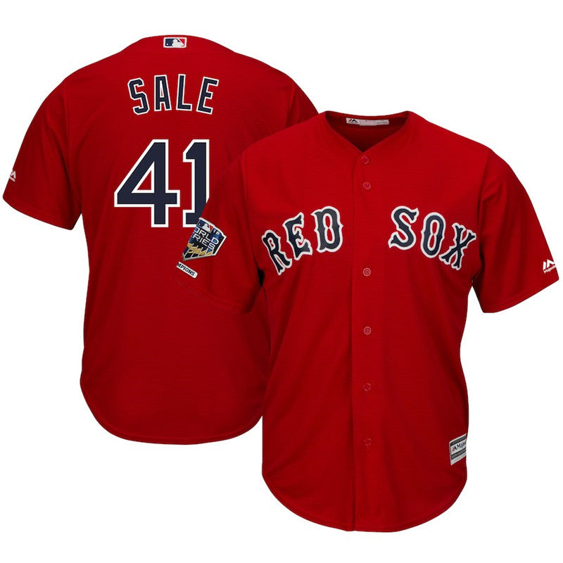 Custom Fan-Made Chris Sale Boston Red Sox #41 Red 2018 Baseball Jersey