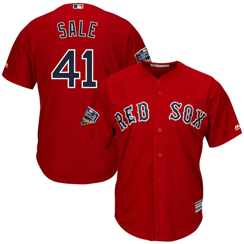 Custom Fan-Made Chris Sale Boston Red Sox #41 Red 2018 Baseball Jersey