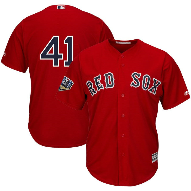 Custom Fan-Made Chris Sale Number Boston Red Sox #41 Red 2018 Baseball Jersey