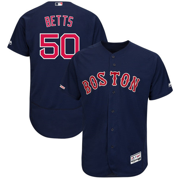 Custom Fan-Made Mookie Betts Boston Red Sox #50 Red Baseball Jersey