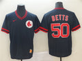 Custom Fan-Made Mookie Betts Boston Red Sox #50 Red Throwback Baseball Jersey