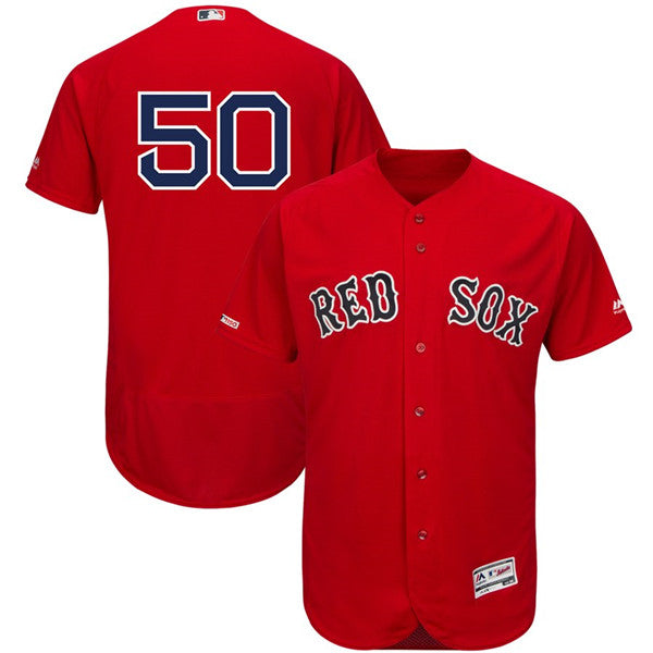 Custom Fan-Made Mookie Betts Boston Red Sox #50 Red Baseball Jersey