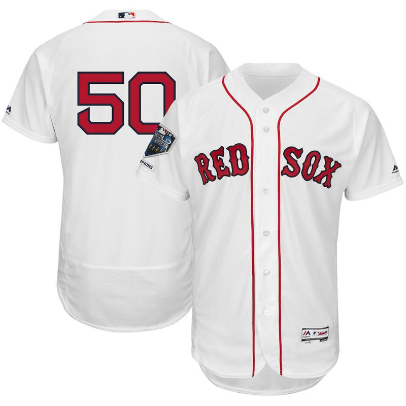 Custom Fan-Made Mookie Betts Boston Red Sox #50 Red 2018 Baseball Jersey