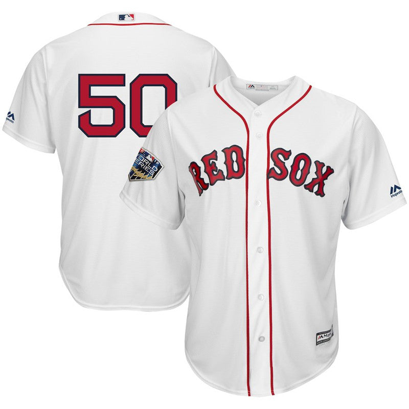 Custom Fan-Made Mookie Betts Number Boston Red Sox #50 Red 2018 Baseball Jersey