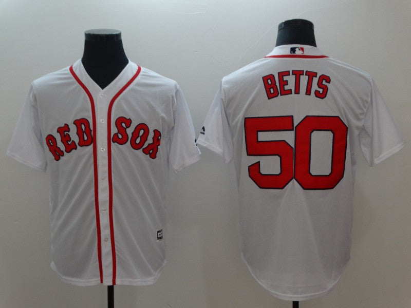 Custom Fan-Made Mookie Betts Boston Red Sox #50 Red Baseball Jersey