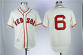 Custom Fan-Made Johnny Pesky Boston Red Sox #6 Red 1946 Throwback Baseball Jersey