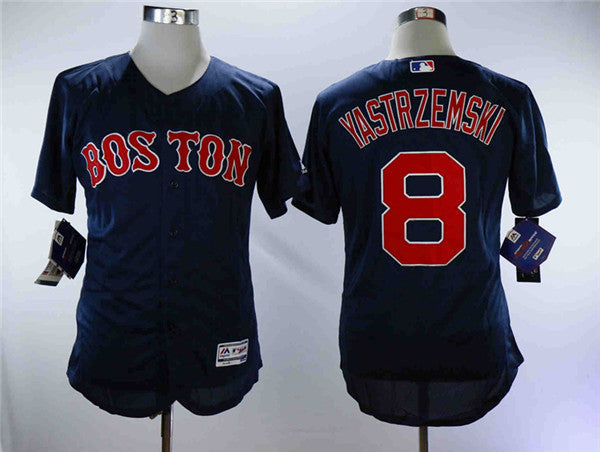 Custom Fan-Made Carl Yastrzemski Boston Red Sox #8 Red Baseball Jersey