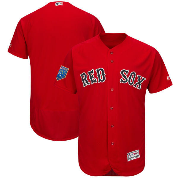Custom Fan-Made Spring Training Red 2018 Boston Red Sox Baseball Jersey Boston Red Sox Red 2018 Baseball Jersey