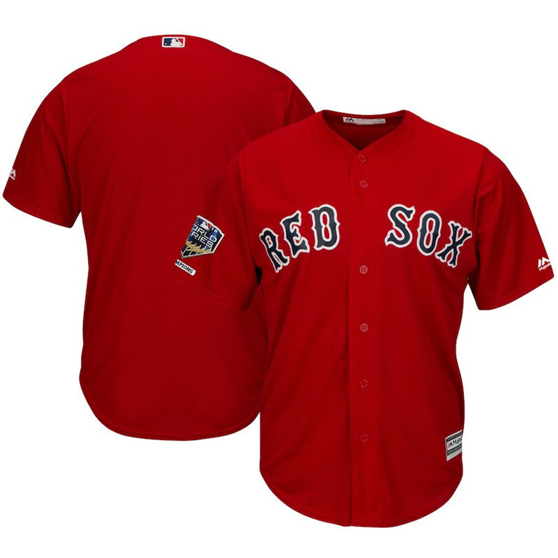Custom Fan-Made Scarlet 2018 World Series Champions Boston Red Sox Baseball Jersey Boston Red Sox Red 2018 Baseball Jersey