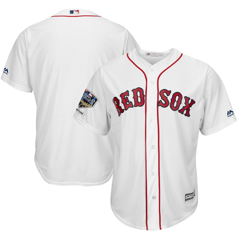 Custom Fan-Made White 2018 World Series Champions Boston Red Sox Baseball Jersey Boston Red Sox Red 2018 Baseball Jersey