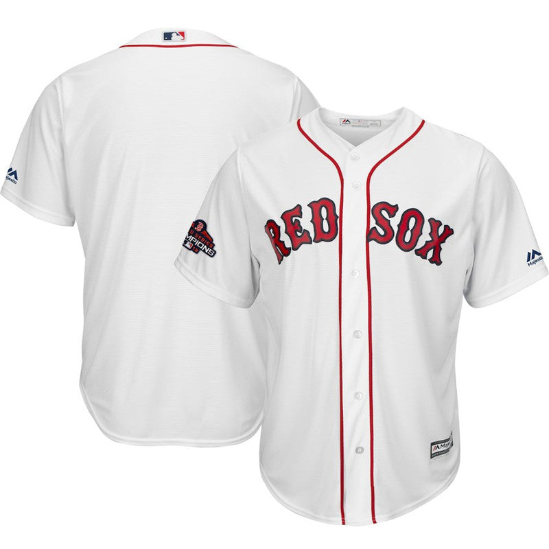 Custom Fan-Made White 2018 World Series Champions Boston Red Sox Baseball Jersey Boston Red Sox Red 2018 Baseball Jersey