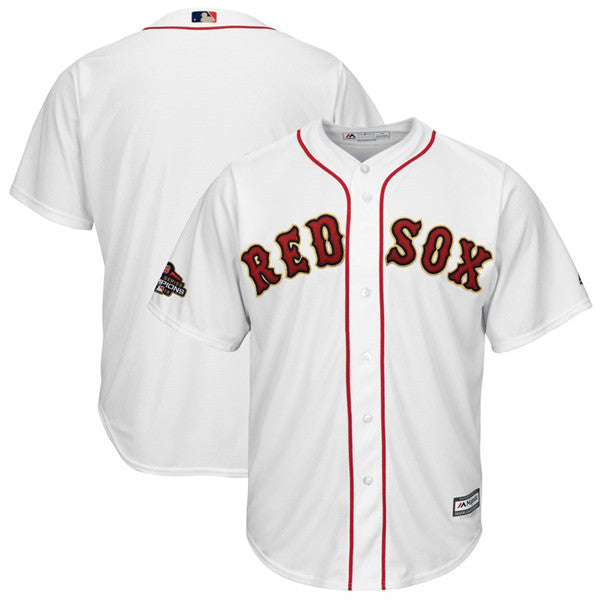 Custom Fan-Made White 2019 Boston Red Sox Baseball Jersey Boston Red Sox Red 2019 Baseball Jersey