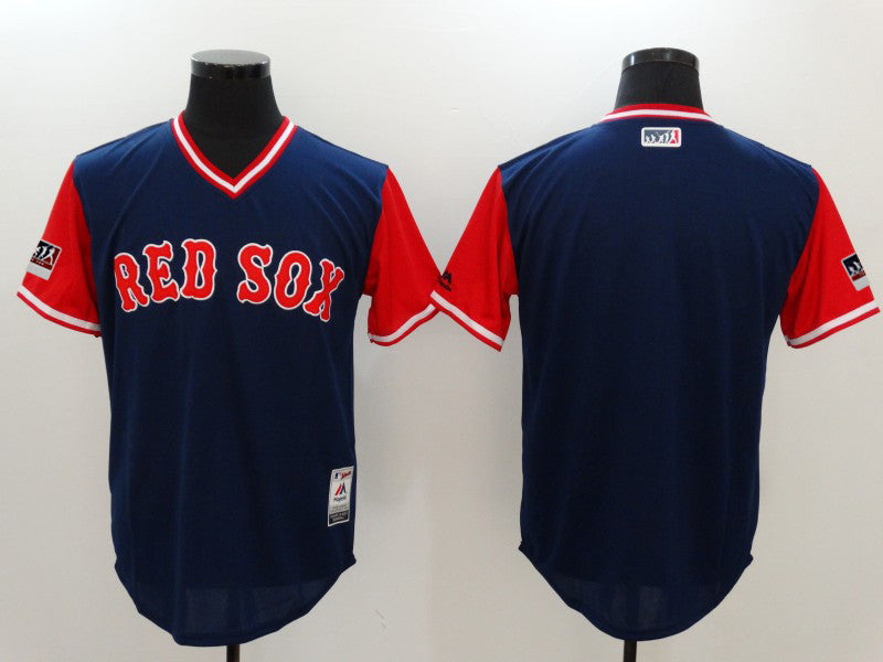 Custom Fan-Made Navy 2018 Boston Red Sox Baseball Jersey Boston Red Sox Red 2018 Baseball Jersey