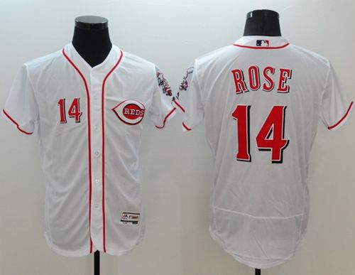Custom Fan-Made Pete Rose Cincinnati Reds #14 White Baseball Jersey