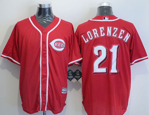 Custom Fan-Made Michael Lorenzen Cincinnati Reds #21 Red Baseball Jersey