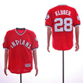 Custom Fan-Made Corey Kluber Cincinnati Reds #28 Red Throwback Baseball Jersey