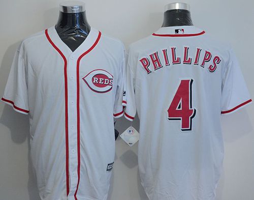 Custom Fan-Made Brandon Phillips Cincinnati Reds #4 White Baseball Jersey