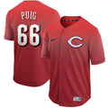 Custom Fan-Made Yasiel Puig Cincinnati Reds #66 Red Baseball Jersey