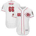 Custom Fan-Made Yasiel Puig Cincinnati Reds #66 White Baseball Jersey