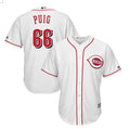 Custom Fan-Made Yasiel Puig Cincinnati Reds #66 White Baseball Jersey