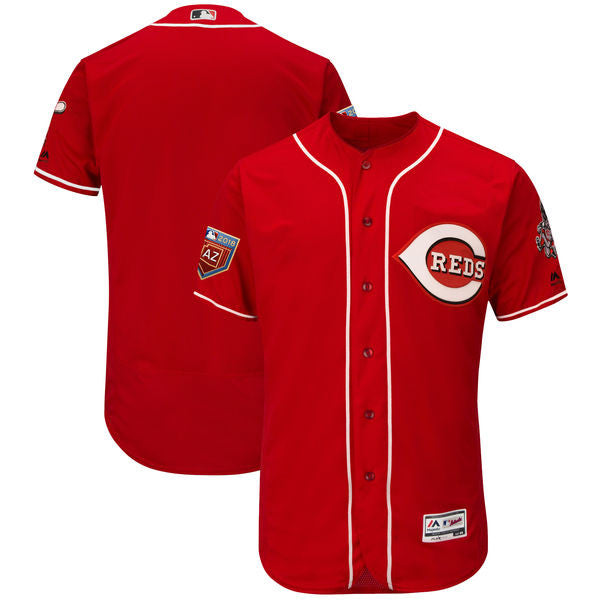 Custom Fan-Made Spring Training Red 2018 Cincinnati Reds Baseball Jersey Cincinnati Reds Red 2018 Baseball Jersey