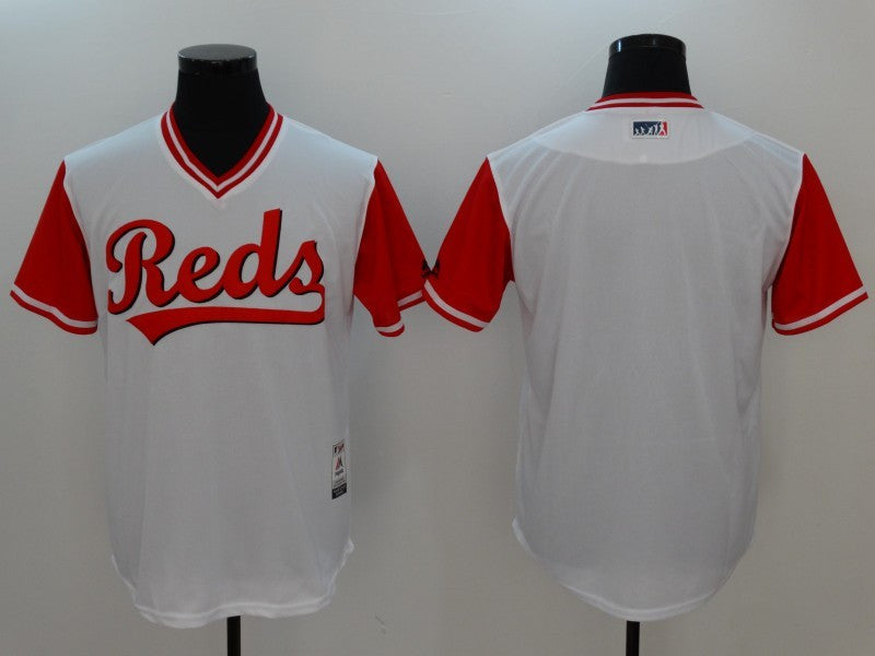 Custom Fan-Made White 2017 Cincinnati Reds Baseball Jersey Cincinnati Reds White 2017 Baseball Jersey