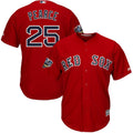 Custom Fan-Made Res Sox Steve Pearce Style #25 2018 Baseball Jersey