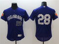 Custom Fan-Made Nolan Arenado Spring Training Colorado Rockies #28 2018 Baseball Jersey