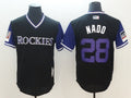 Custom Fan-Made Nolan Arenado Nado Colorado Rockies #28 Black 2018 Baseball Jersey