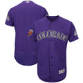 Custom Fan-Made Spring Training Purple 2018 Colorado Rockies Baseball Jersey Colorado Rockies Purple 2018 Baseball Jersey